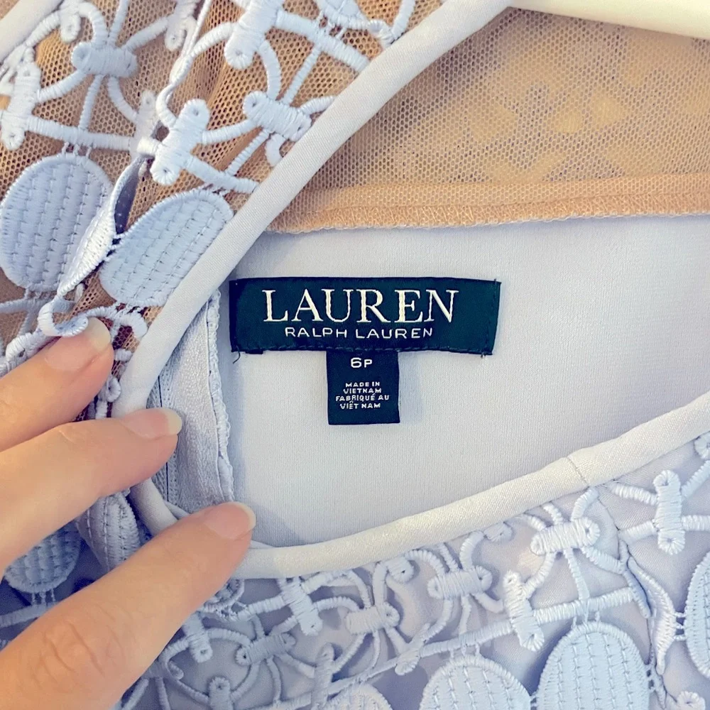 Lauren periwinkle dress with lace detail - Picture 4 of 4